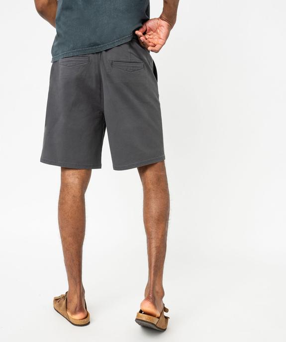 Bermuda chino en coton stretch et taille élastiquée homme vue3 - GEMO (HOMME) - GEMO
