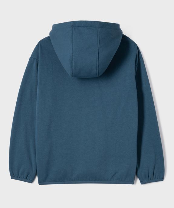 Sweat molletonné avec capuche doublée sherpa garçon  vue3 - GEMO 4G GARCON - GEMO