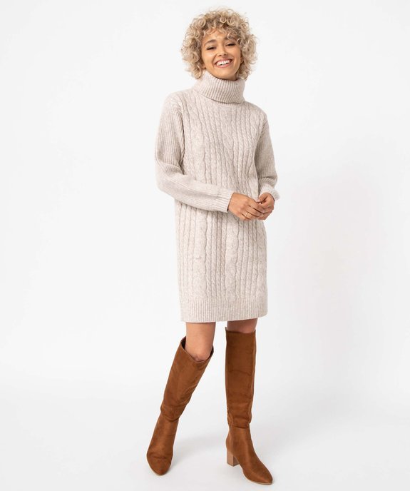 Robe pull femme à torsades - LuluCastagnette vue2 - LULUCASTAGNETTE - GEMO