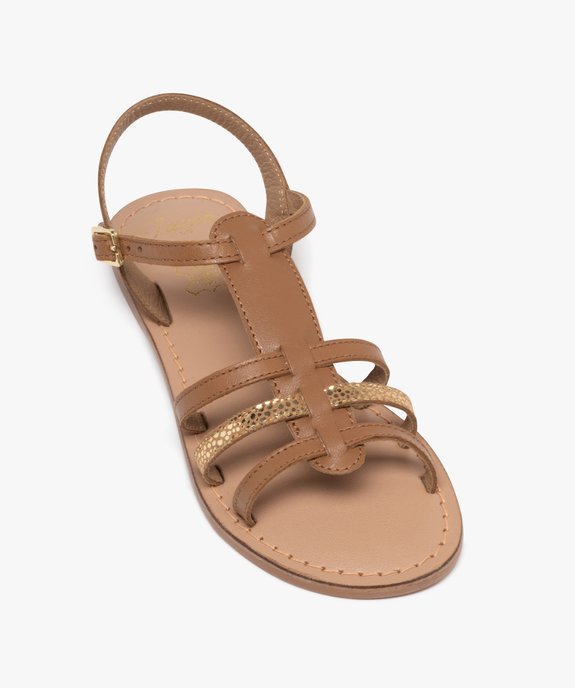Sandales en cuir multibrides fille vue5 - TANEO - GEMO
