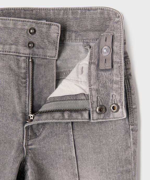 Jean flare taille ajustable en coton stretch fille vue2 - GEMO 4G FILLE - GEMO