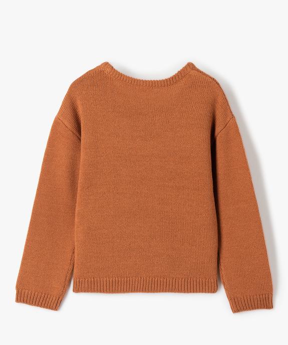 Pull en maille multicolore fille vue3 - GEMO (ENFANT) - GEMO