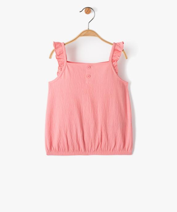 Débardeur bébé fille avec bretelles à volants vue1 - GEMO(BEBE DEBT) - GEMO