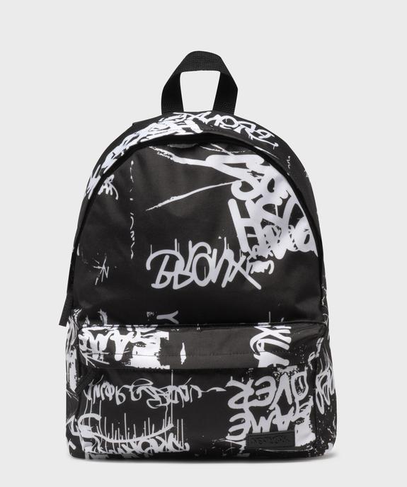Sac à dos en toile avec inscriptions graffiti garçon vue1 - GEMO (ACCESS) - GEMO