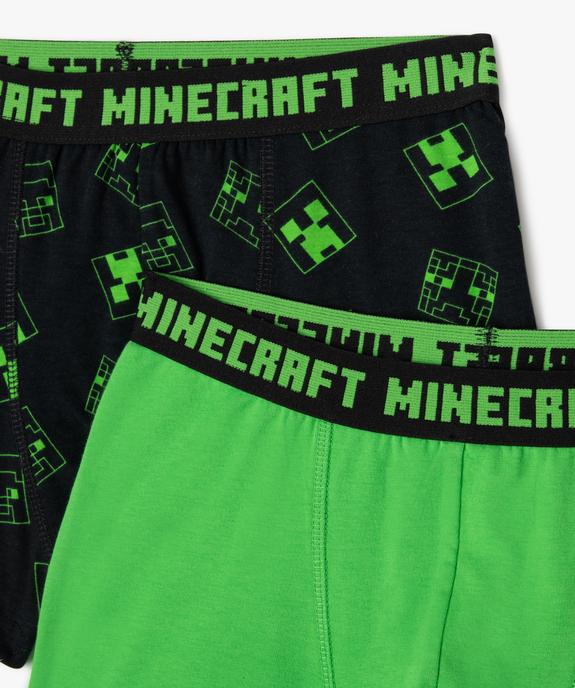 Boxer en coton stretch imprimé garçon - Minecraft (lot de 2) vue2 - MINECRAFT - GEMO
