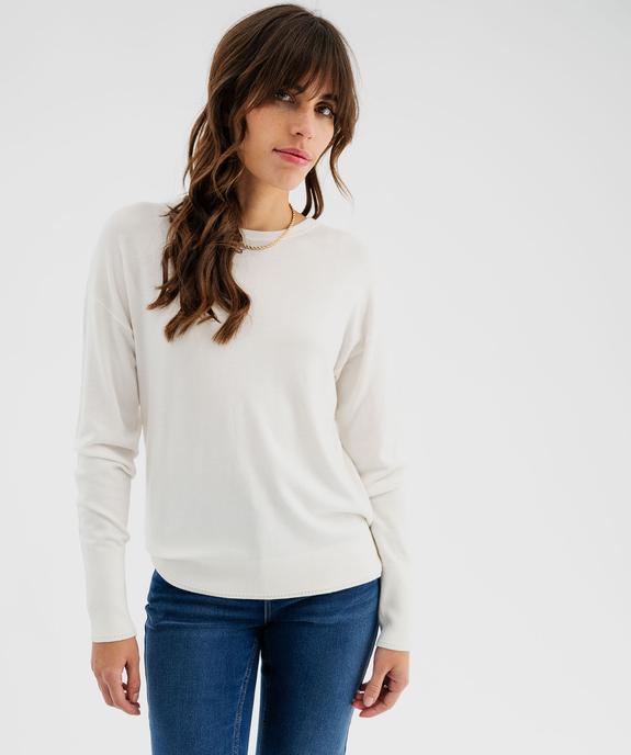 Gilet en maille fluide et douce femme vue4 - GEMO 4G FEMME - GEMO