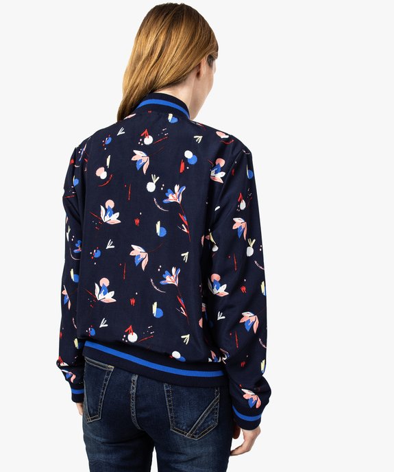 Blouson femme façon bombers à motifs fleuris vue3 - GEMO(FEMME PAP) - GEMO