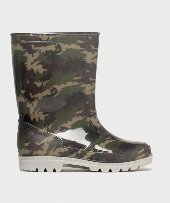 Bottes de pluie imprimé camouflage à semelle crantée garçon - 5 Miles vue1 - 5 MILES - GEMO