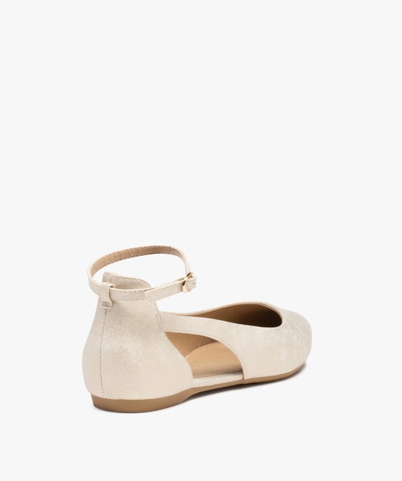 Ballerines femme à talon plat unies avec bride cheville vue5 - VALENTINA BALDA - GEMO