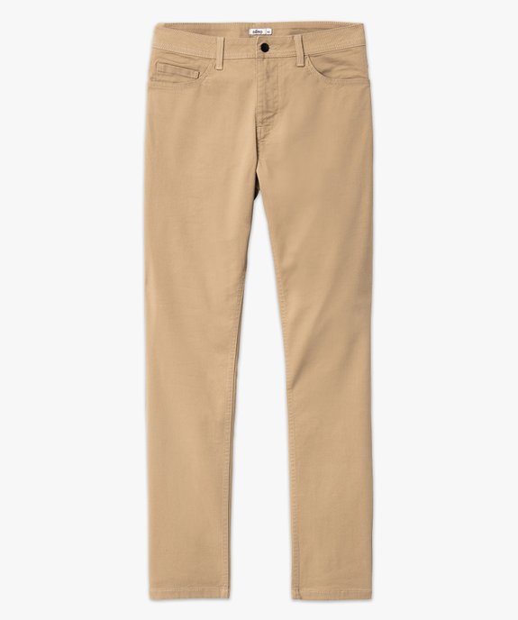 Pantalon slim 5 poches en toile extensible homme vue4 - GEMO 4G HOMME - GEMO