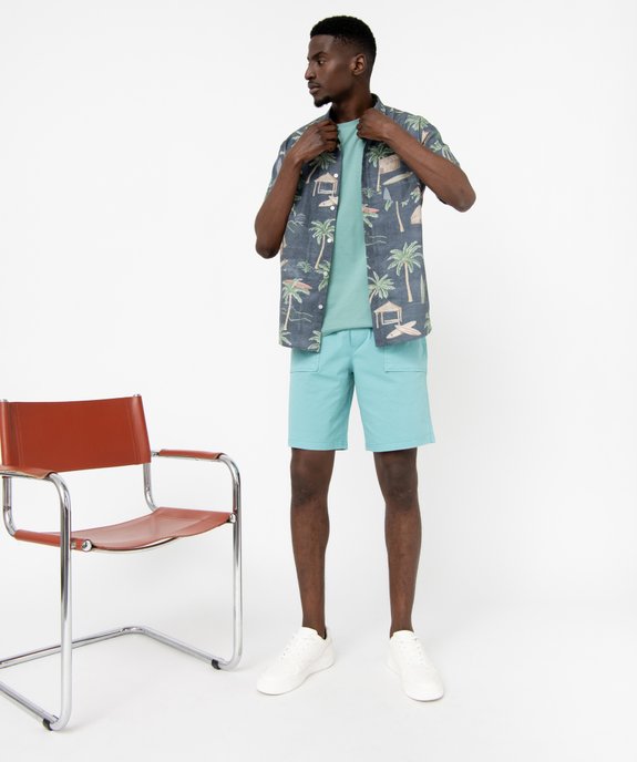 Tee-shirt à manches courtes et col rond homme vue5 - GEMO 4G HOMME - GEMO