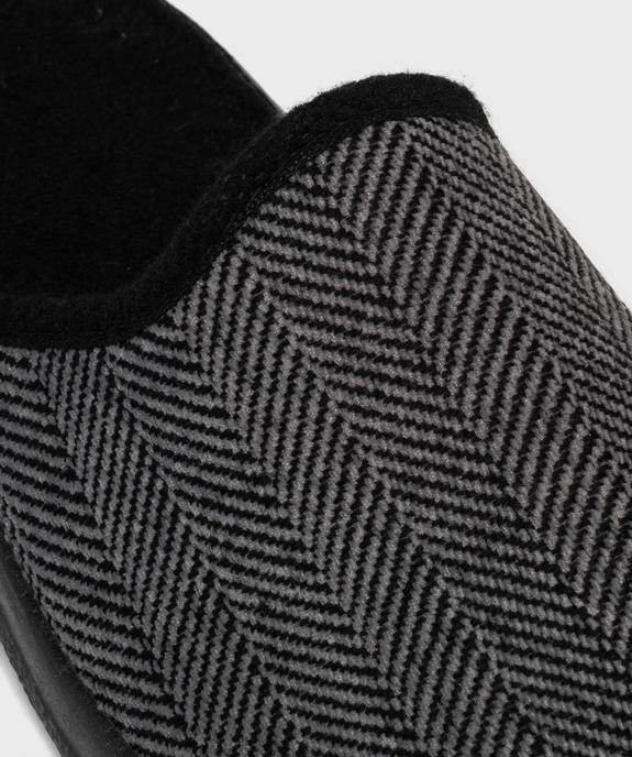 Chaussons mules confort à motifs chevrons homme vue6 - G'FLEX GEMO FOR GOOD - GEMO