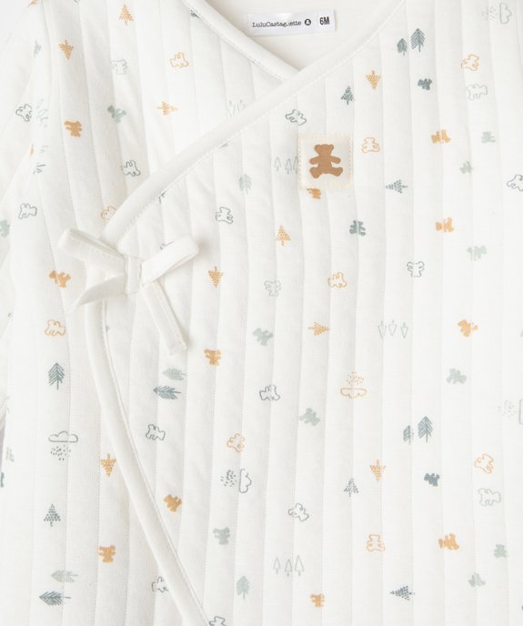 Ensemble bébé 2 pièces : combinaison et bonnet imprimés - LuluCastagnette vue2 - LULUCASTAGNETTE - GEMO