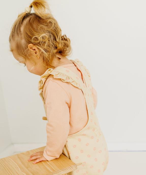 Ensemble 2 pièces salopette + tee-shirt manches longues bébé fille vue8 - GEMO(BEBE DEBT) - GEMO