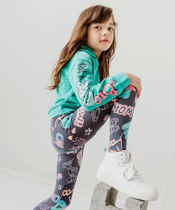 Legging long imprimé fille vue1 - GEMO (ENFANT) - GEMO