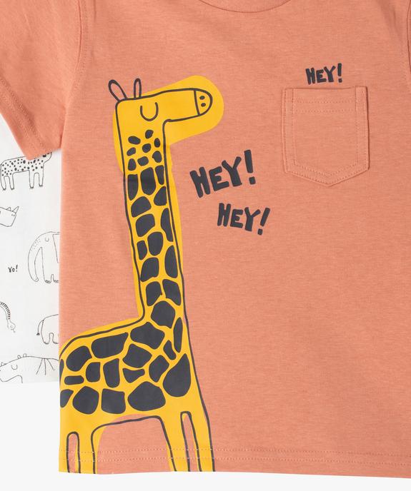 Tee-shirt bébé garçon à motifs et poche poitrine (lot de 3) vue3 - GEMO 4G BEBE - GEMO