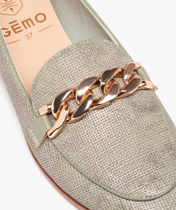 Mocassins femme à bout amande et bride chaine vue7 - GEMO (CASUAL) - GEMO