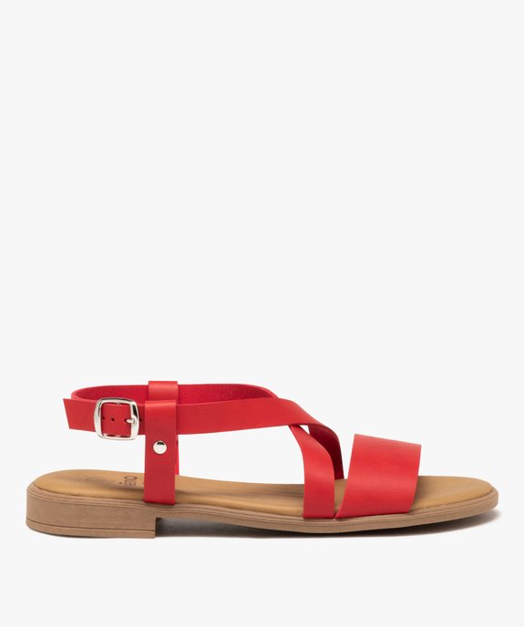 Sandales femme unies à brides style casual   vue1 - GEMO (CASUAL) - GEMO