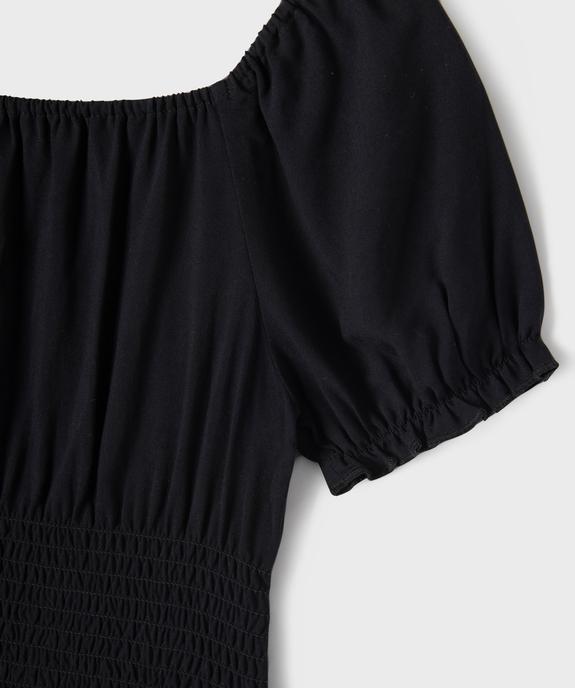 Blouse à manches courtes et col Bardot fille vue2 - GEMO 4G FILLE - GEMO