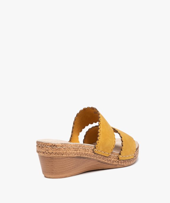 Mules femme confort à brides dentelées unies vue4 - GEMO (CONFORT) - GEMO