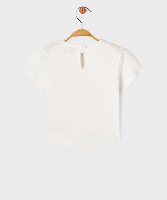 Tee-shirt manches courtes avec poche fantaisie bébé fille vue3 - GEMO 4G BEBE - GEMO
