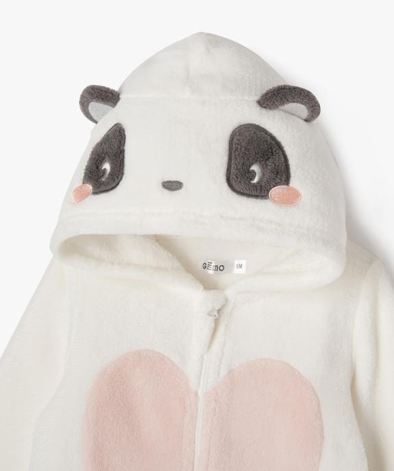Surpyjama à capuche en maille peluche motif panda bébé vue4 - GEMO(BB COUCHE) - GEMO
