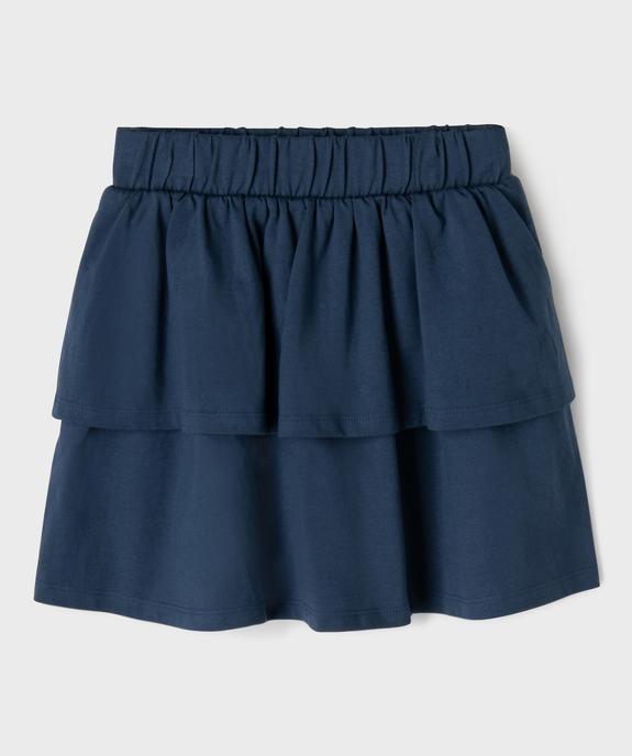 Jupe en maille à volant et taille élastique fille vue1 - GEMO (ENFANT) - GEMO