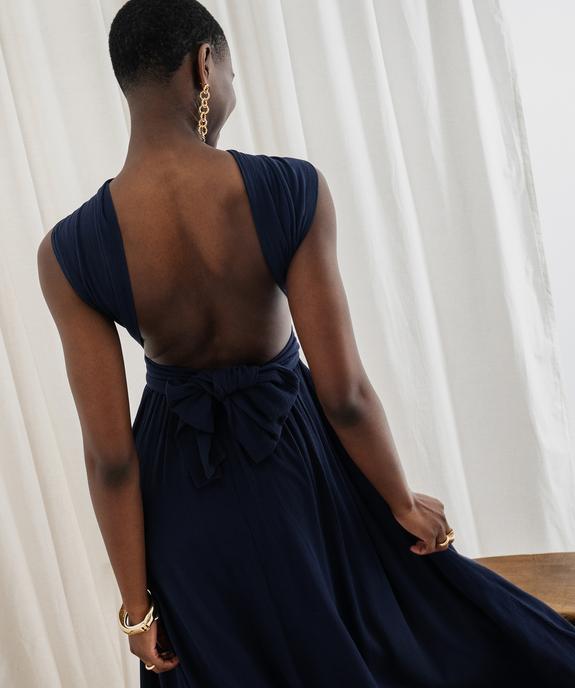 Robe longue dos nu multilook en viscose froissée femme vue6 - GEMO(FEMME PAP) - GEMO