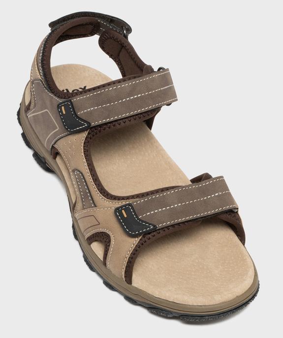 Sandales look sportif à scratch homme - G'Flex vue5 - G'FLEX - GEMO