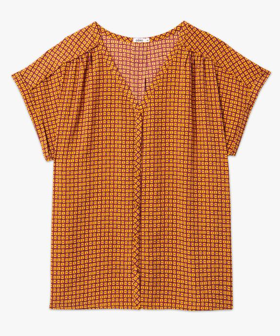 Blouse imprimée à manches courtes femme grande taille vue4 - GEMO 4G GT - GEMO