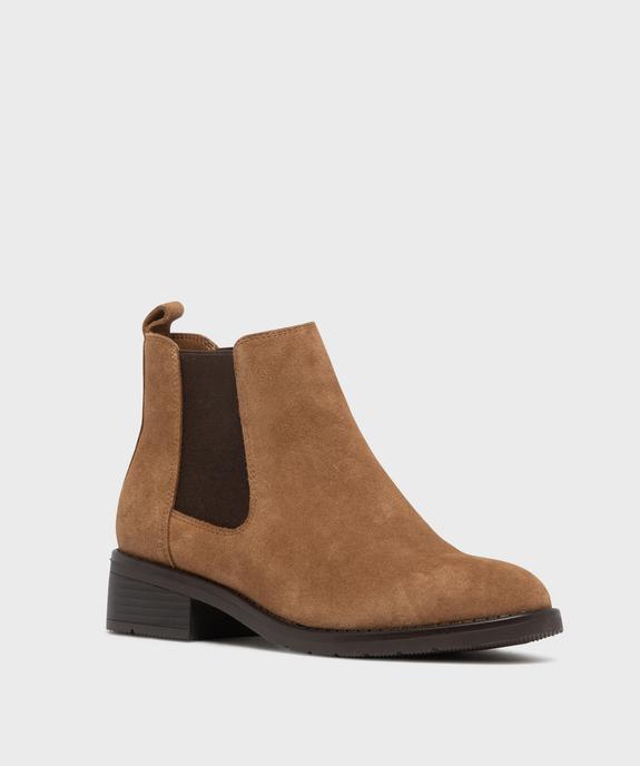 Chelsea boots femme Tanéo vue2 - TANEO - GEMO