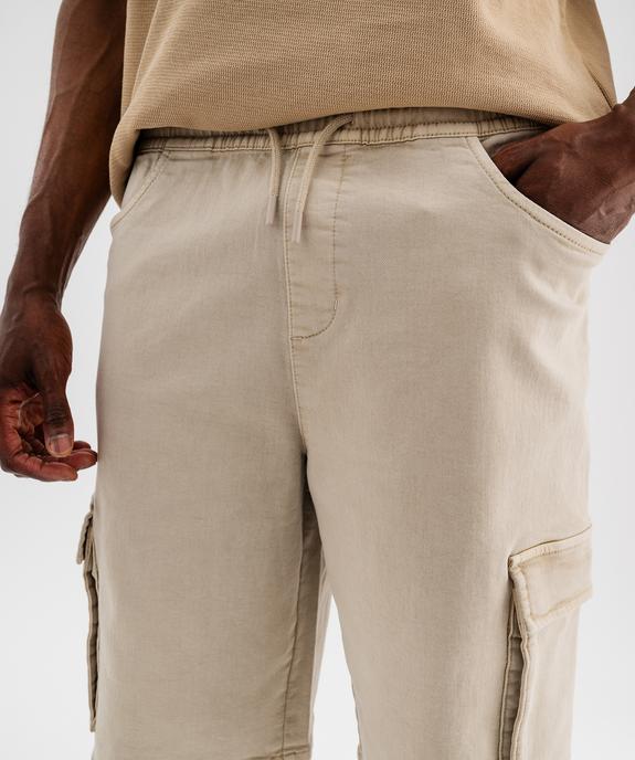 Bermuda cargo avec taille élastique homme vue2 - GEMO (HOMME) - GEMO