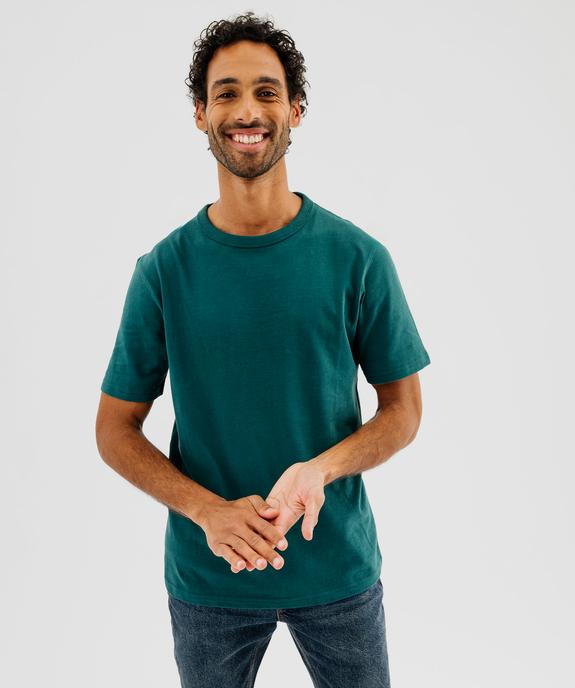 Tee-shirt manches courtes en coton uni homme vue2 - GEMO (HOMME) - GEMO