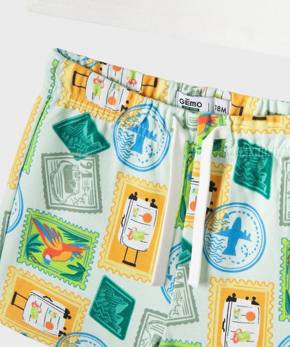 Ensemble 2 pièces bébé garçon - Débardeur et short vue3 - GEMO 4G BEBE - GEMO