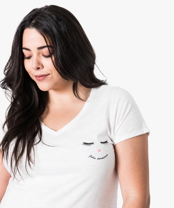 Pyjama femme 2 pièces en jersey de coton vue2 - GEMO(HOMWR FEM) - GEMO