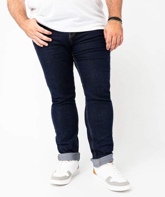 Jean homme coupe slim stretch délavé vue5 - GEMO (HOMME) - GEMO