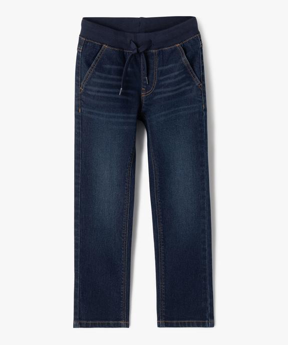 Jean Regular avec taille ajustable en bord-côte garçon vue1 - GEMO 4G GARCON - GEMO