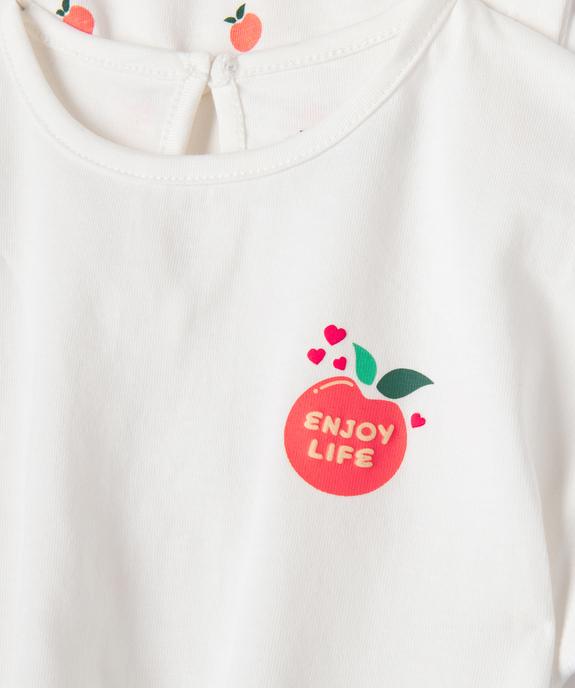 Tee-shirt manches courtes avec bas noué bébé fille (lot de 2) vue2 - GEMO 4G BEBE - GEMO