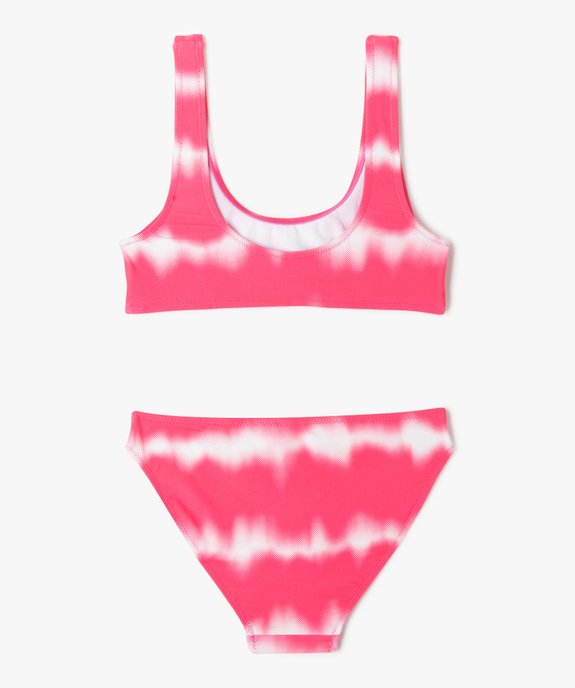 Maillot de bain 2 pièces fluo fille vue3 - GEMO 4G FILLE - GEMO