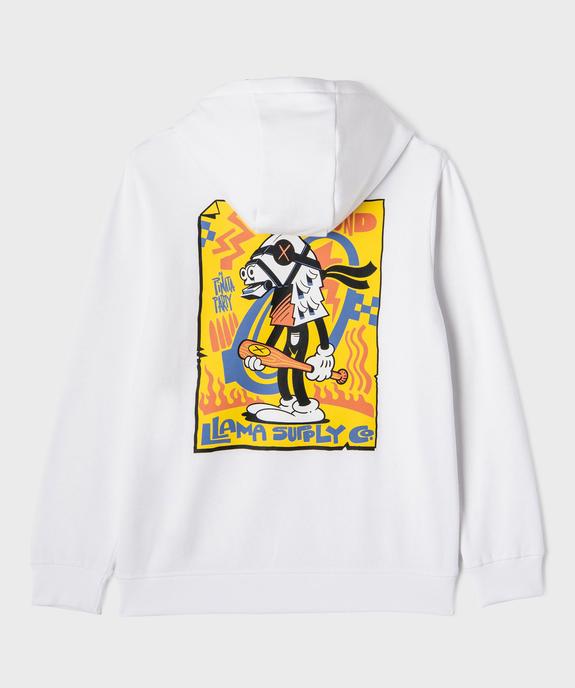 Sweat à capuche avec large motif dos garçon - Fortnite vue4 - FORTNITE - GEMO