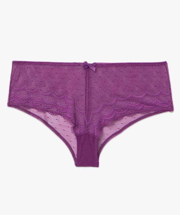 Shorty en dentelle et tulle femme grande taille vue4 - GEMO(HOMWR FEM) - GEMO