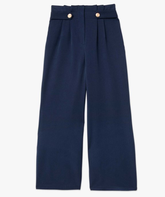 Pantacourt femme taille haute coupe ample vue4 - GEMO(FEMME PAP) - GEMO