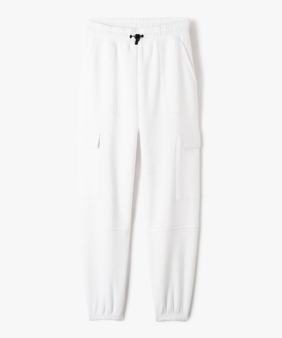 Pantalon de jogging avec poches à rabat sur les cuisses fille vue1 - GEMO 4G FILLE - GEMO