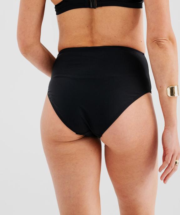 Bas de maillot de bain forme culotte taille haute sculptant femme vue3 - GEMO (PLAGE) - GEMO