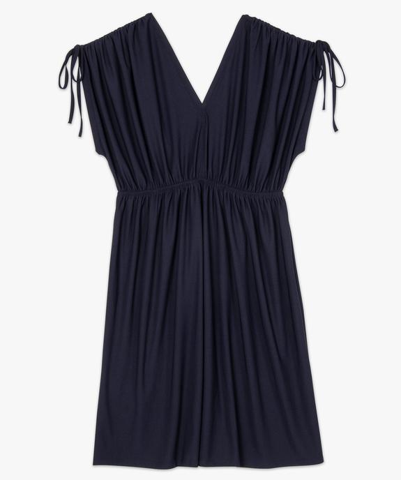 Robe femme grande taille courte effet drapé à manches modulables vue4 - GEMO (G TAILLE) - GEMO