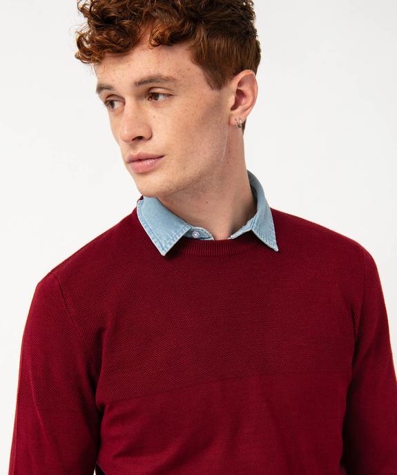 Pull en maille fine à col rond homme vue2 - GEMO 4G HOMME - GEMO
