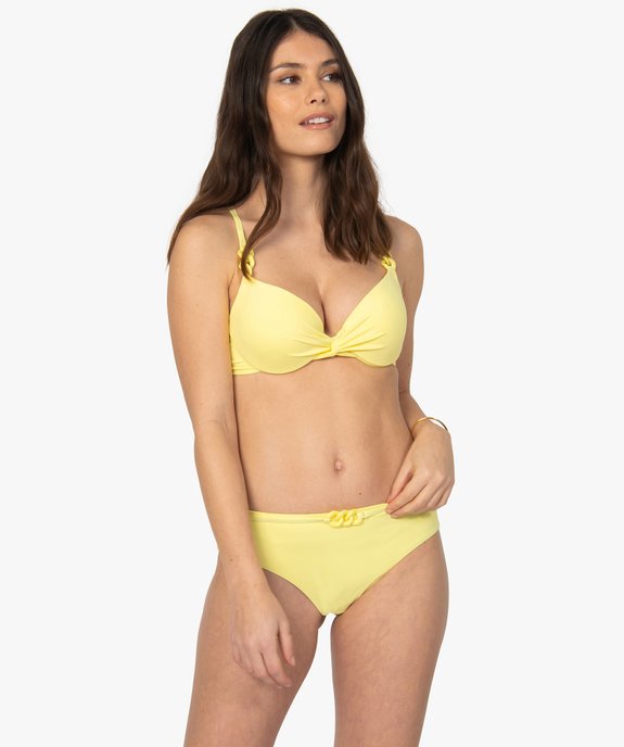 Bas de maillot de bain femme forme shorty avec taille fantaisie vue3 - GEMO (PLAGE) - GEMO