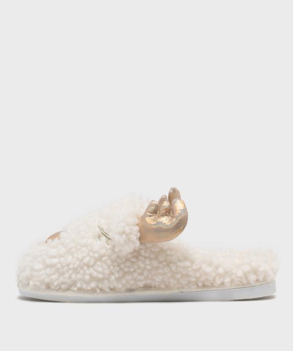 Chaussons mules en forme de renne femme vue3 - GEMO 4G FEMME - GEMO