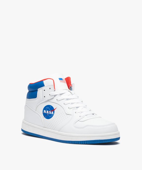 Baskets homme mid-cut bicolores à lacets – Nasa vue2 - NASA - GEMO