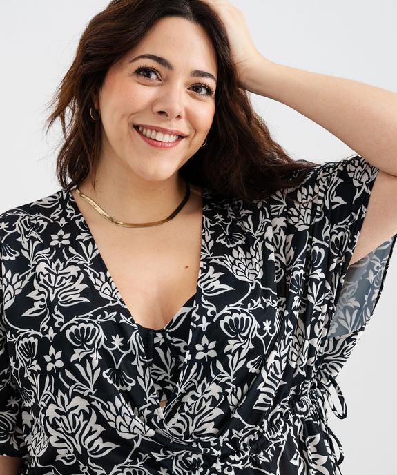 Robe de plage à motifs fleuris femme grande taille vue6 - GEMO 4G FEMME - GEMO
